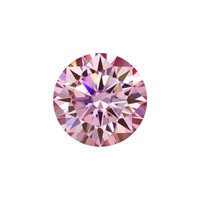 1.00 Carat Round Pink Diamond Moissanite GRA Cert
