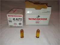 (200) Rounds Winchester .45 auto ammo