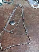 Large silver toned Necklace