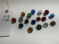 17 Vintage Transparent Marbles