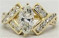 14KT YELLOW GOLD 1.77CT DIAMOND RING FEATURES