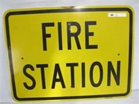 FIRE STATION STREET SIGN 24 X 18 INCHES