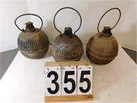 3 Vintage Smudge Pots