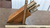 Chicago Cutlery & wood knife holder