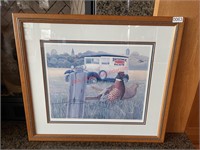 Supermix Paints Farm Pheasants  Framed Photo