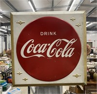 1960's Coca Cola Metal Advertising Sign