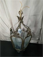 Fancy Brass & Glass Hanging Light