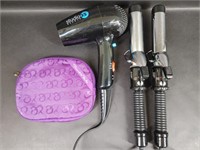 Studio Beauty Hair Dryer & Two Conair Hair Curlers