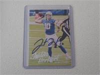 JUSTIN HERBERT SIGNED ROOKIE CARD WITH COA