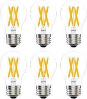 6pk Lools A17 LED Edison Bulb, 6W Clear A14