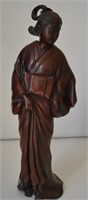 Fine Asian Woman Bronze Sculpture 18"