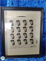 Elvis Presley stamps FULL SHEET OF 16 FRAMED