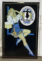 (MN) St Pauli Girl Metal Beer Sign 24x15
