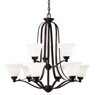 $129 Kichler Langford Chandelier 9Lt - Olde Bronze