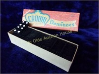 Vintage Double Six Crown Dominoes