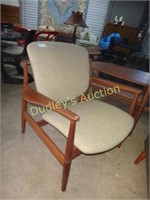 2 France & Son Danish Teak Side Chairs With Wing