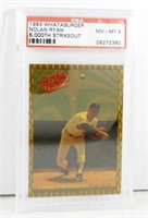 1993 WHATBURGER NOLAN RYAN PSA 8