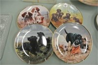 Set of 4 Dog Collector Plates