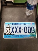 Connecticut XXX 000 License Plate