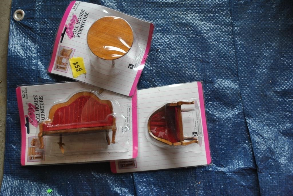 3 pieces of doll furniture new in package