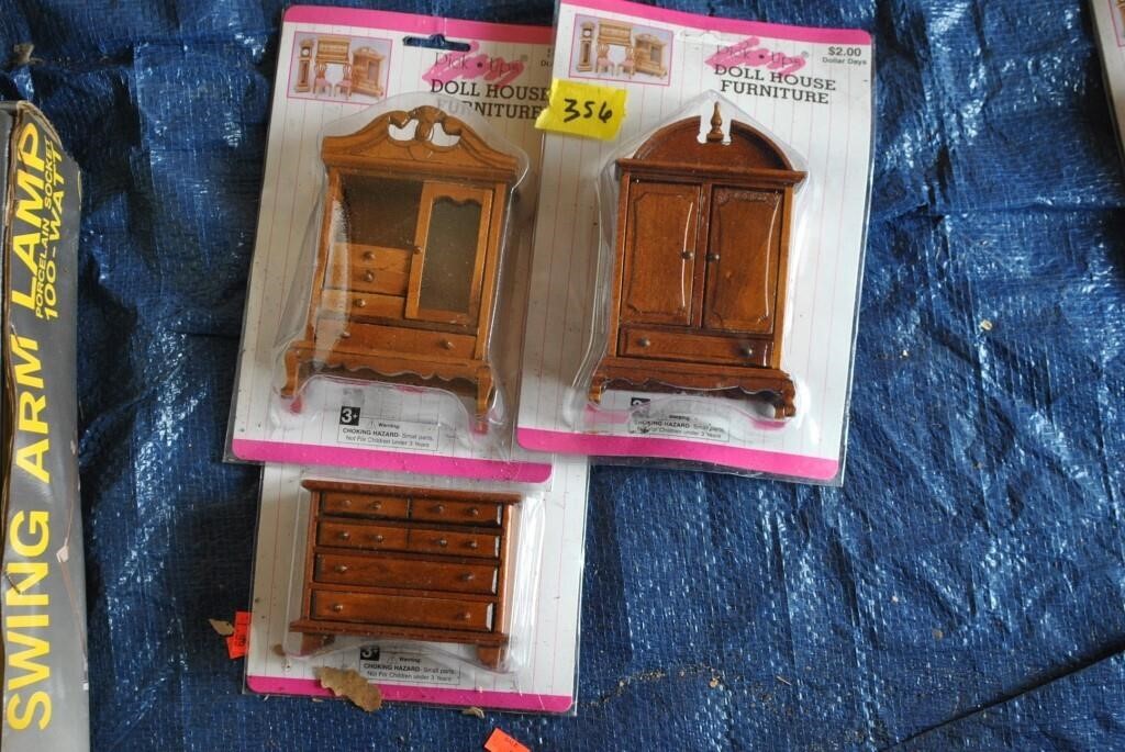 3 pieces of doll furniture new in package