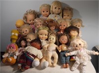 20 Assorted Dolls- Hasbro 1972, Pull String, Hard