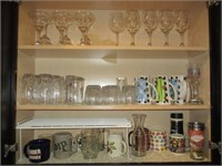 Contents of Kitchen Cabinet - Glass & Bar Ware