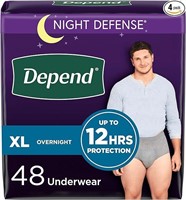 Depend Night Defense Incontinence Adult 48 Pack XL