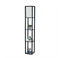 Simple Designs LF1014-BLK Floor Lamp Etagere Organ