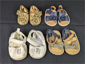 (4) 3-6 M Sandals [Baby Gap & more] Girl