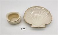 2 Small Lenox Bowls Inc Scallop Shell