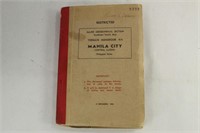 WWII RESTRICTED MANUAL, MANILA CITY CENTRAL LUZON