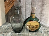 Decanter and bottle lot