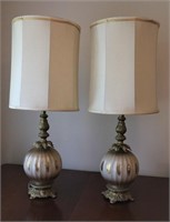Pair of MCM Regency Style Lamps-work