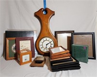 Wooden Clock, Many Photo Frames