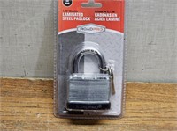 NEW Laminated Steel PADLOCK 2 Keys