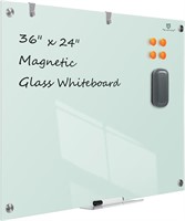 TSJ OFFICE Wall Mounted Glass Board 36 x 24