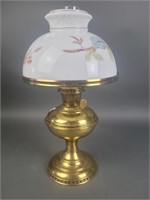 Vintage Oil Lamp With Hurricane And Shade