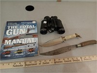 Field & Stream gun manual, binoculars & knives