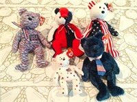 Patriotic Beanie Baby Bears