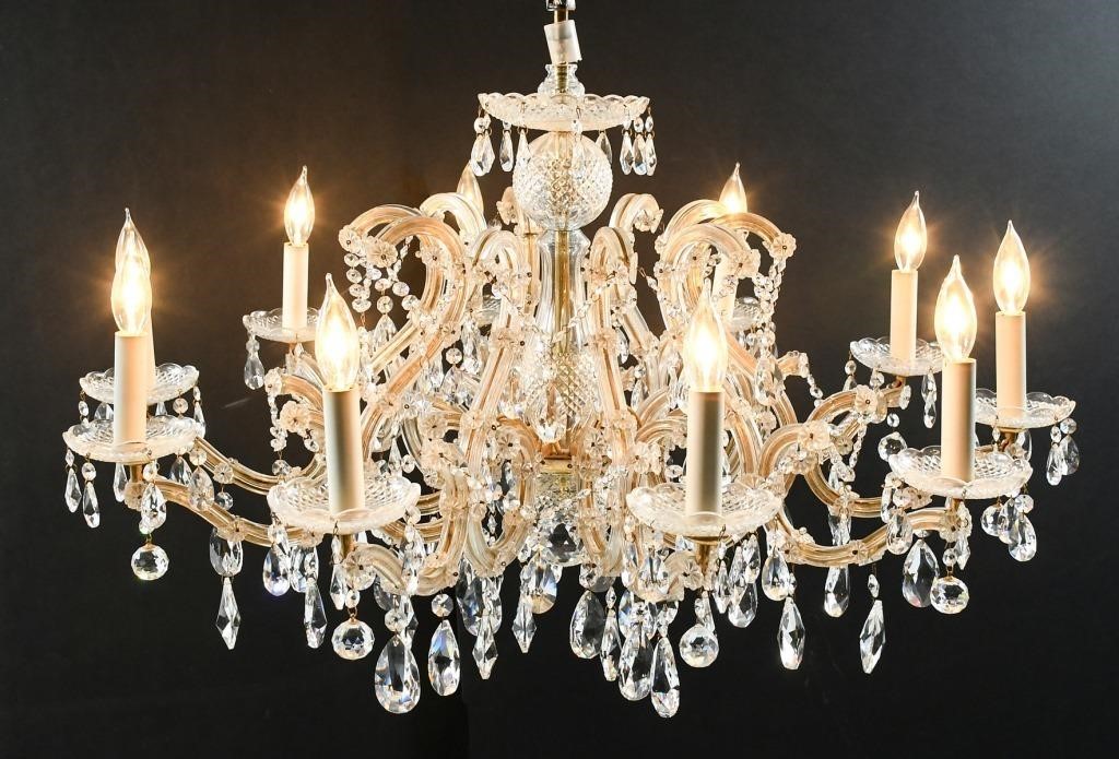 10-LIGHT AUSTRIAN CRYSTAL CHANDELIER