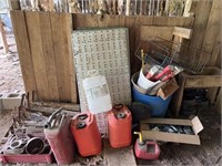 Miscellaneous Buckets, Cans, and Tools