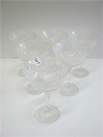 6 Crystal Long Stem Glasses