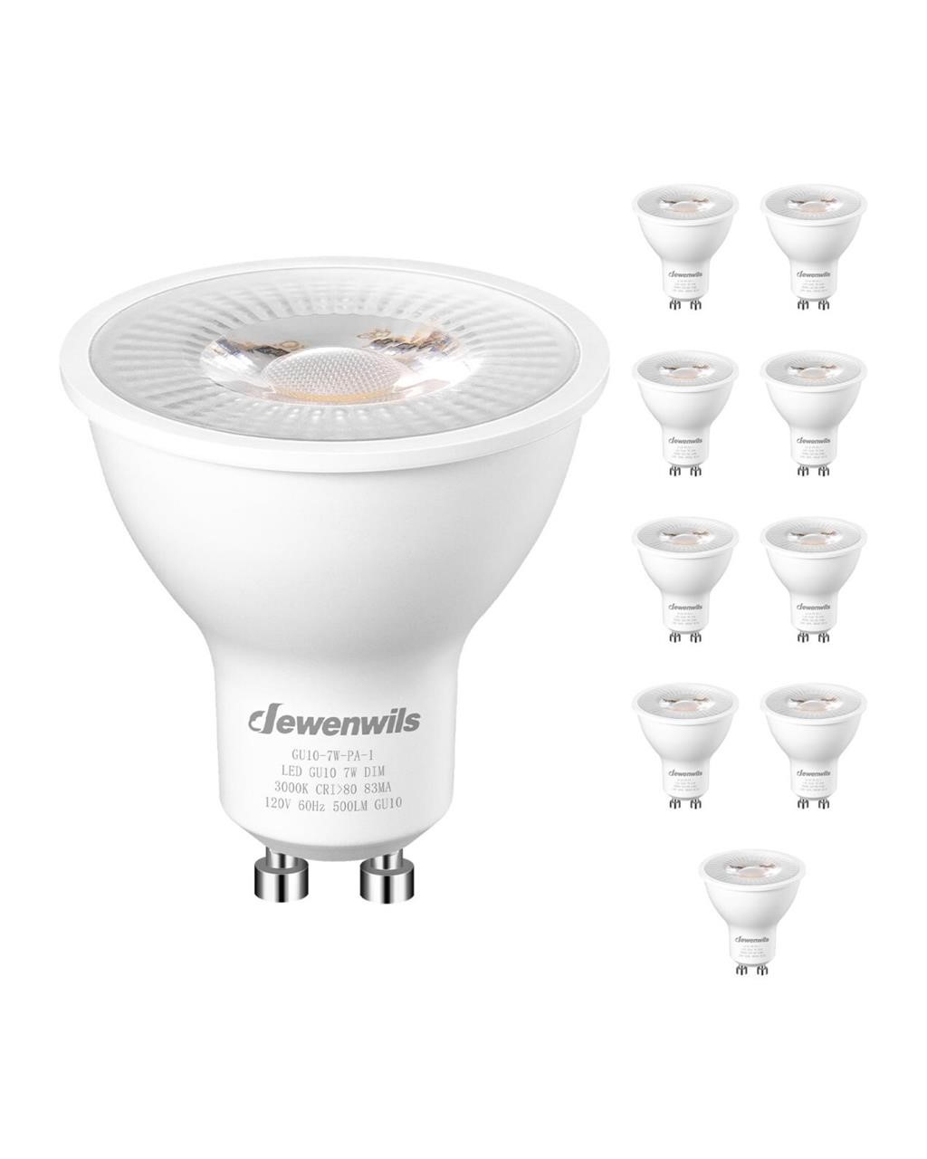 DEWENWILS 10-Pack GU10 LED Bulb Dimmable, 3000K Wa