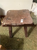 Wooden stool. 14 inches high
