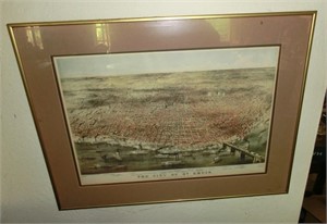 "The city of St. Louis" Currier & Ives print