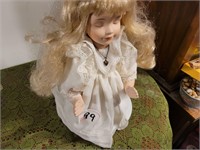 Porcelain blonde doll