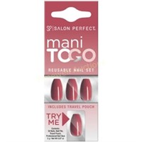 Salon Perfect Mani To Go Rose Press On Nail Set
