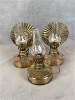 3 Mini Oil Lamps