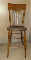 Oak youth high chair